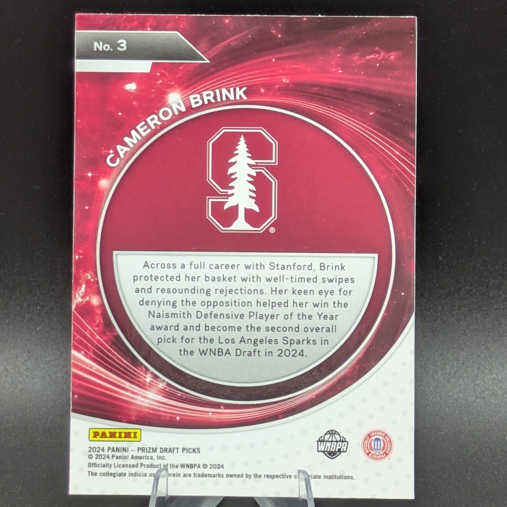 2024 Panini Prizm Draft Picks Cameron Brink 89 Red Pulsar Prizm /299 RC WNBA Lot - Picture 5 of 9